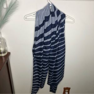 Banana Republic Blue Striped Lightweight Scarf OS